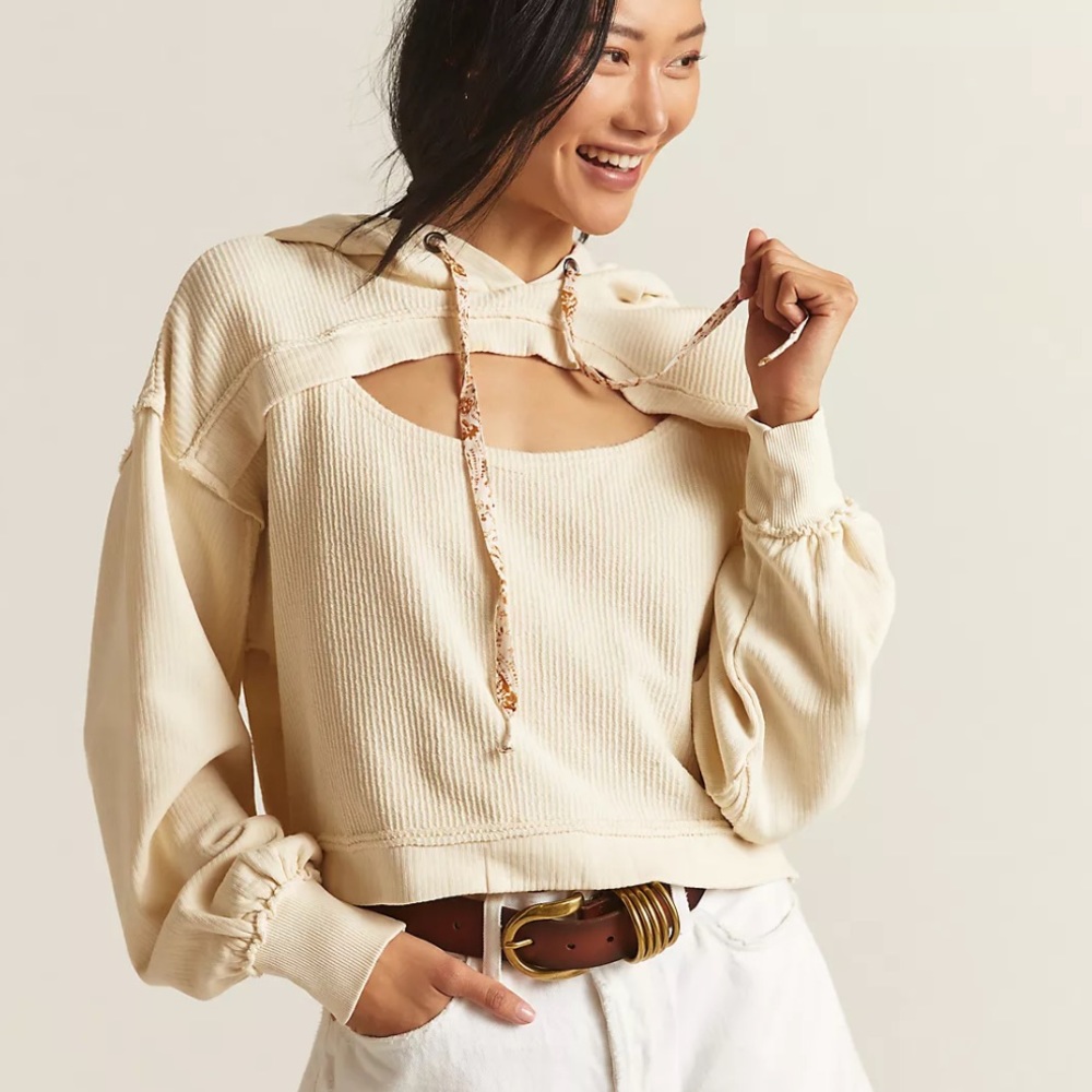 Anthropologie pilcro cutout hoodie